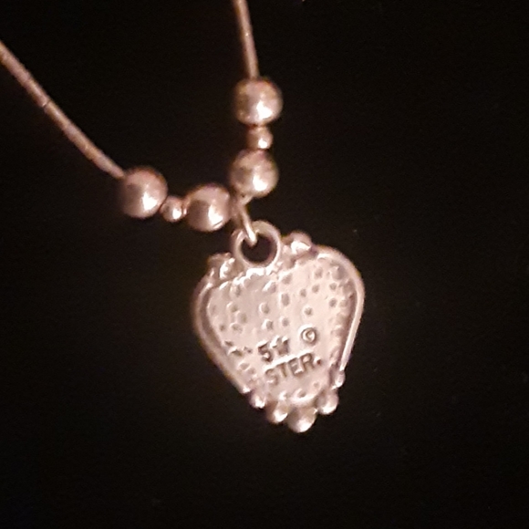 Sterling & Opal HEART Pendant 5Star - Picture 5 of 6